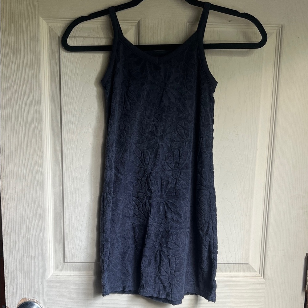 Women’s Navy Blue Floral Lace Slip Dress